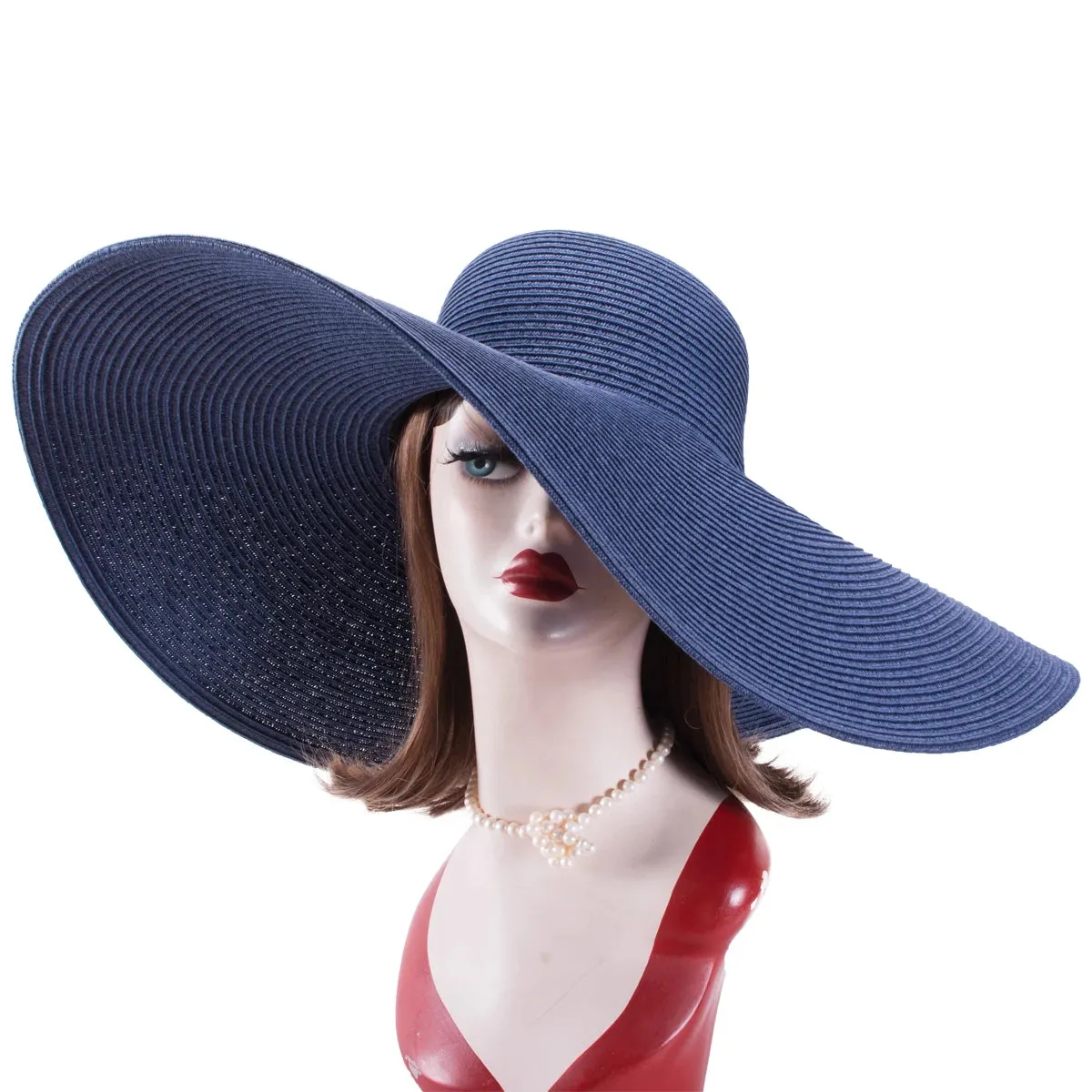 Oversized Beach Hat with Wide Brim for Women - Sun Protection, Stylish Casual Design