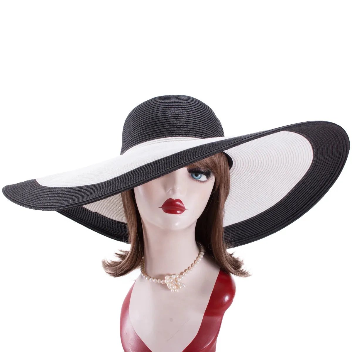 Oversized Beach Hat with Wide Brim for Women - Sun Protection, Stylish Casual Design