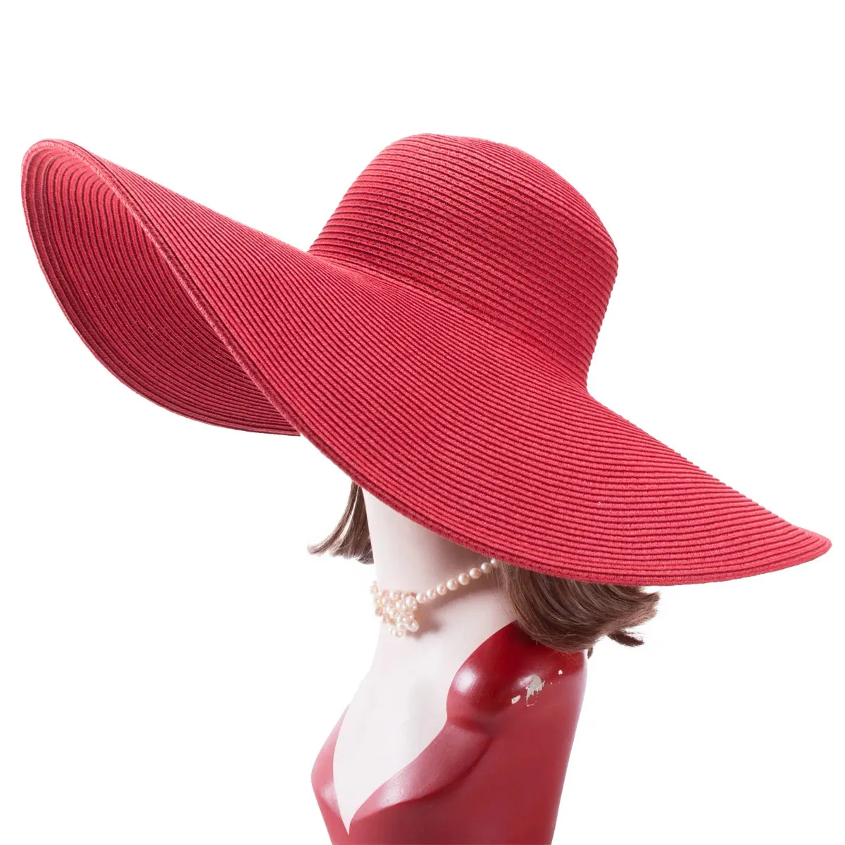 Oversized Beach Hat with Wide Brim for Women - Sun Protection, Stylish Casual Design