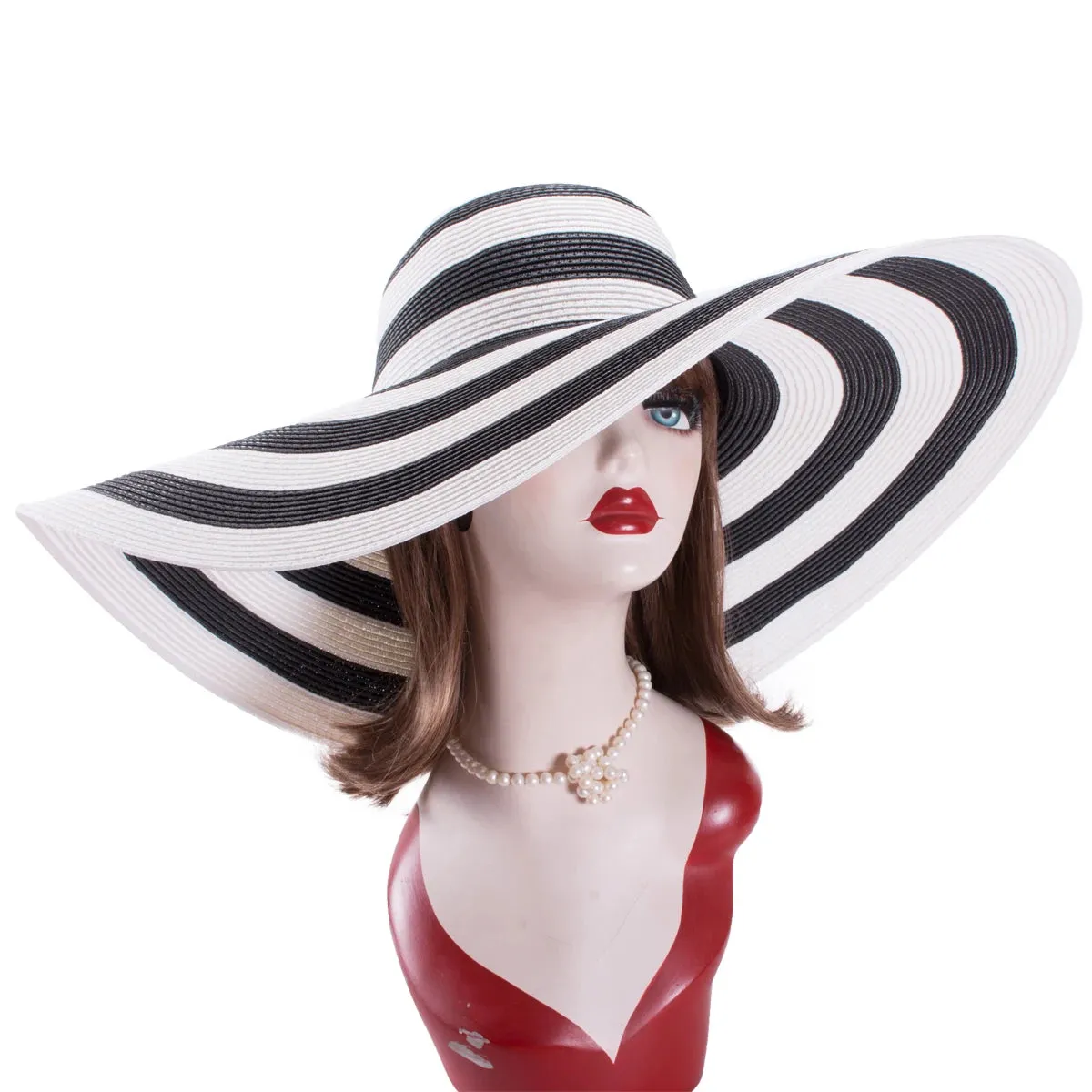 Oversized Beach Hat with Wide Brim for Women - Sun Protection, Stylish Casual Design