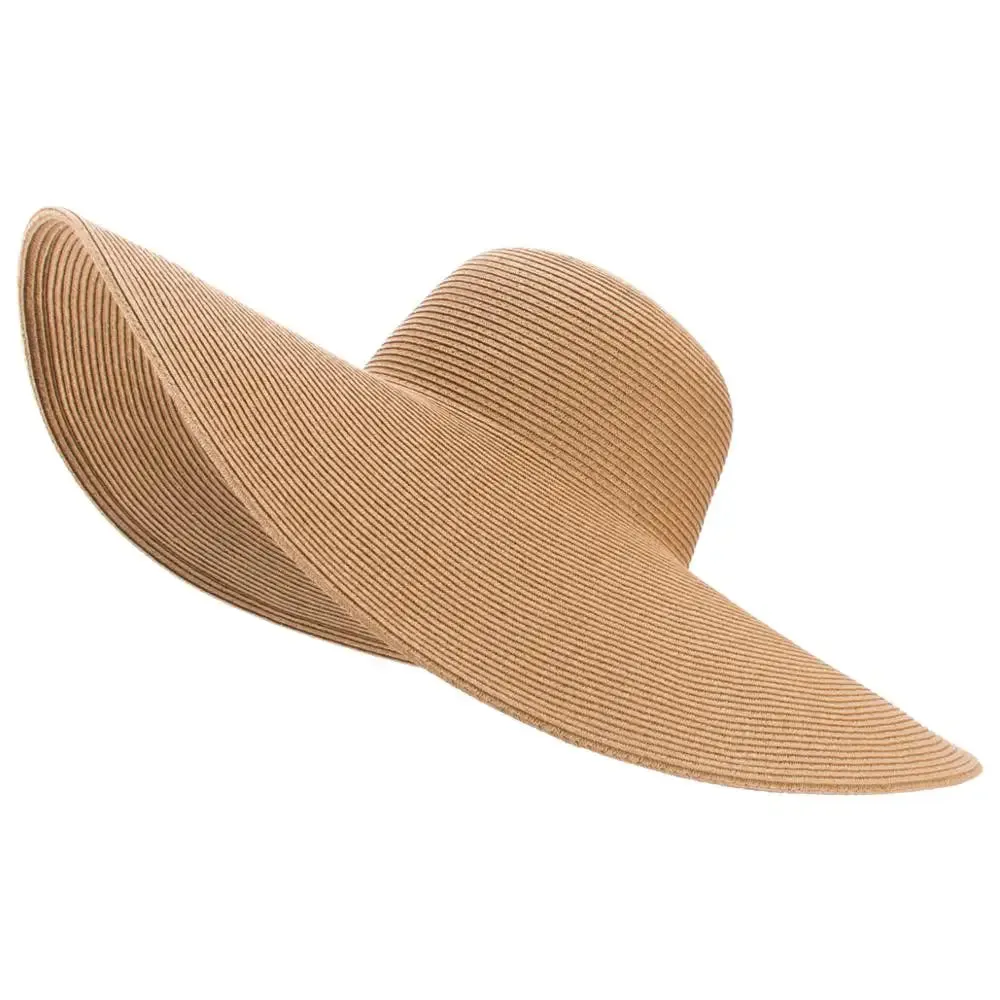 Oversized Beach Hat with Wide Brim for Women - Sun Protection, Stylish Casual Design