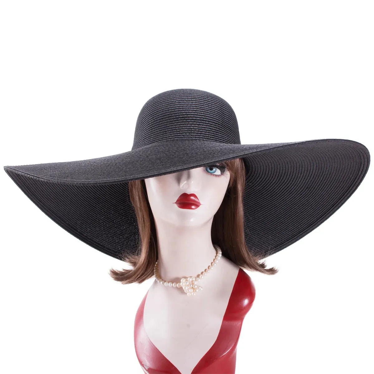 Oversized Beach Hat with Wide Brim for Women - Sun Protection, Stylish Casual Design