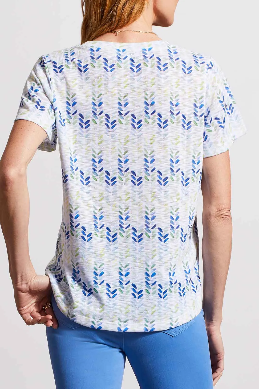 Printed Flutter Sleeve Blouse