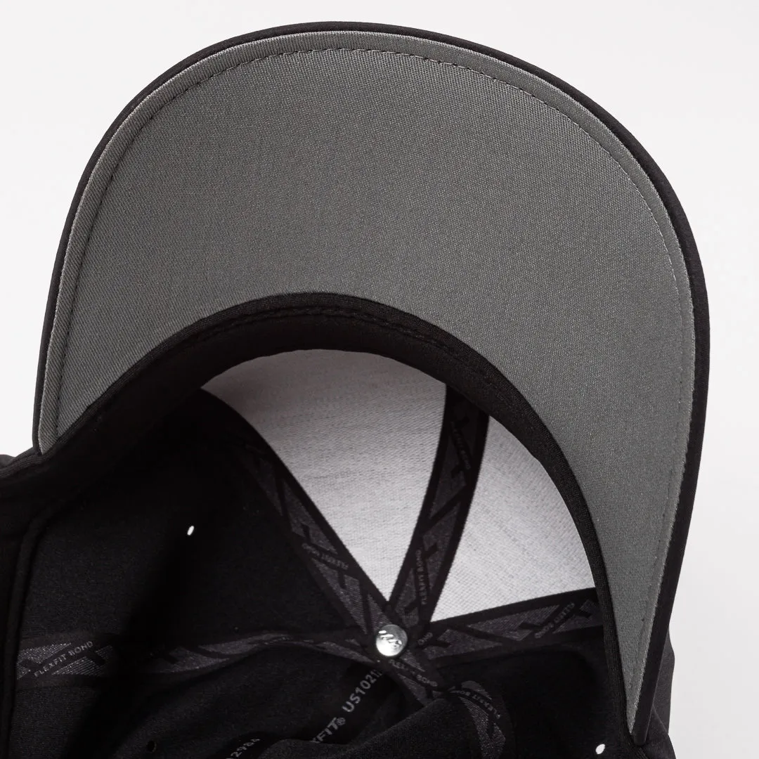 RDS Delta Flexfit OG Puffy Hat, Black Red Grey