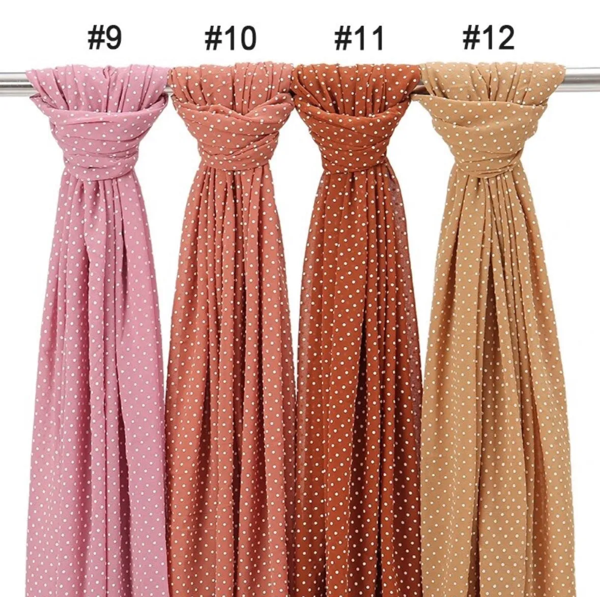 Royal Polka Dot Chiffon Shawls