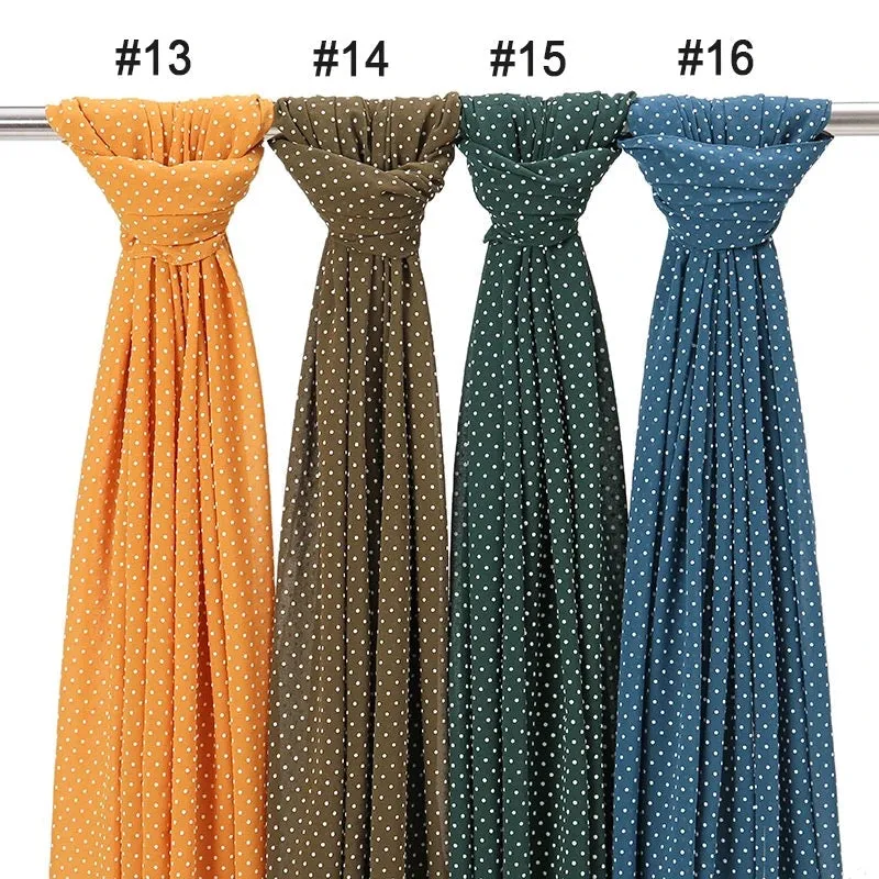 Royal Polka Dot Chiffon Shawls
