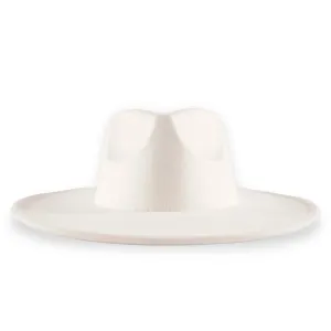 Savannah Wide Brim Fedora - White