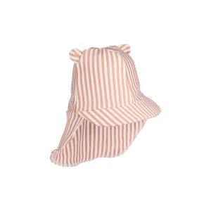 Senia Sun Hat - Y/D stripe: Coral blush/creme de la creme