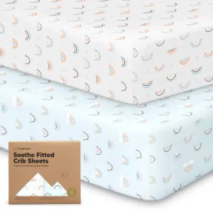 Soothe Fitted Crib Sheet (Jolly Rainbow)