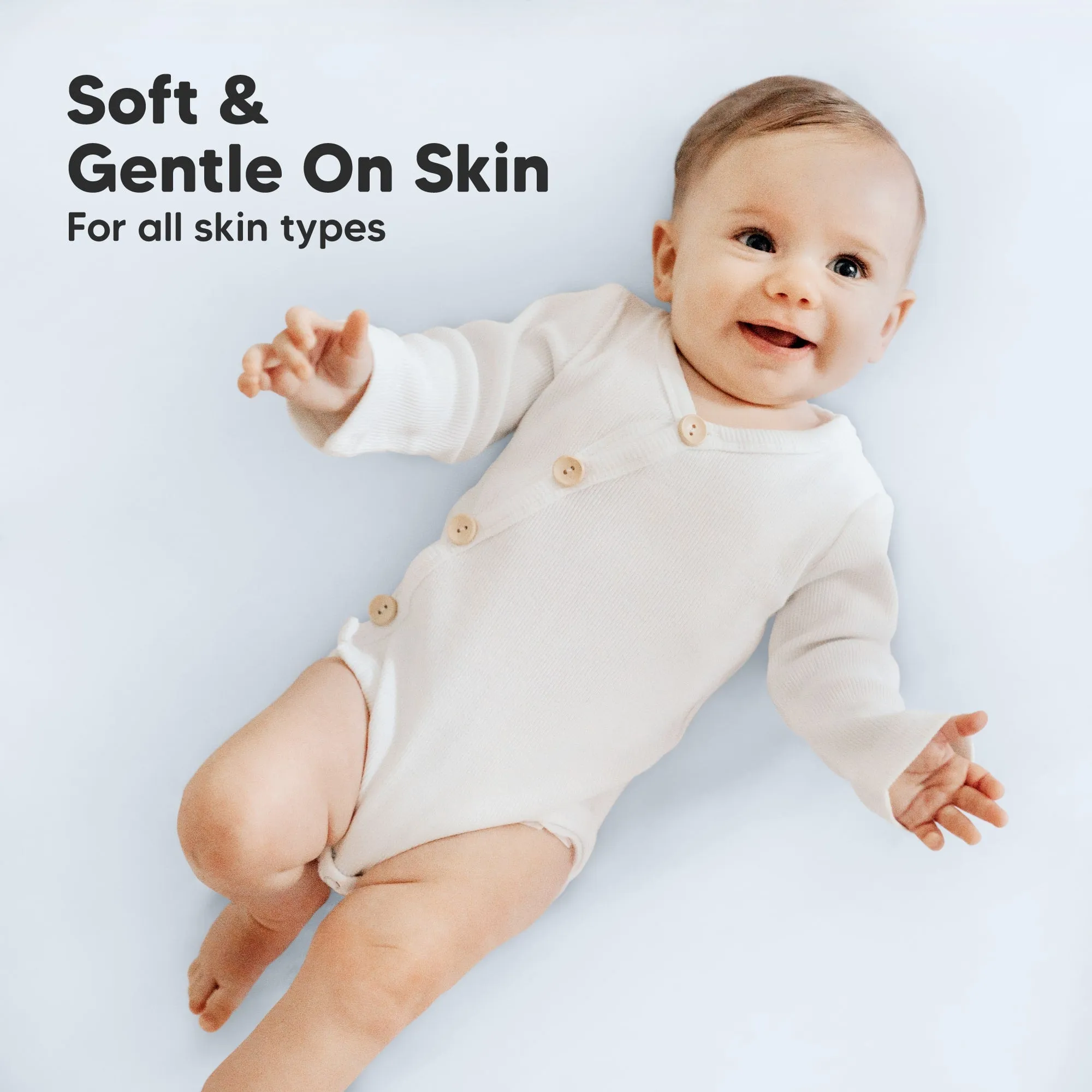 Soothe Fitted Mini Crib Sheet (Blue Flax)