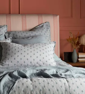 Teal Talia 100% Cotton Oxford Pillowcase