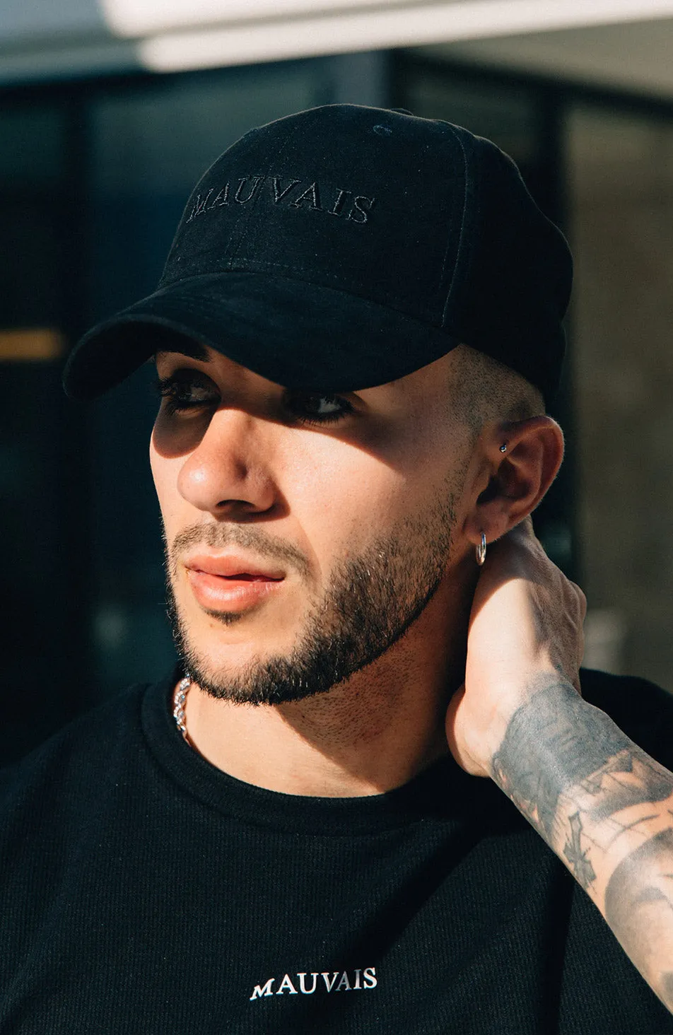 Tonal Embroidery Logo Cap in Black