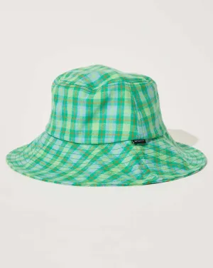 Tully - Hemp Check Wide Brim Hat