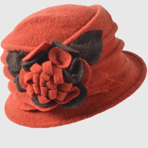 Women Wool Dress Cloche Winter Hat 1920s C020