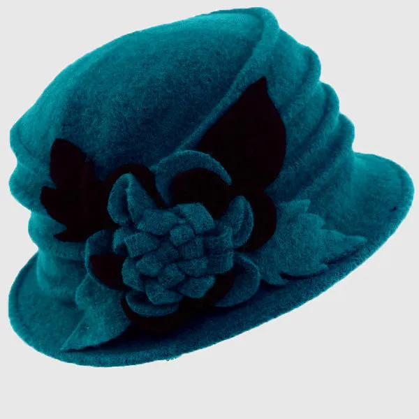 Women Wool Dress Cloche Winter Hat 1920s C020