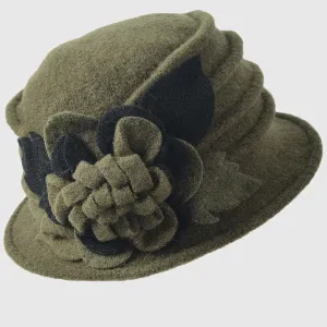 Women Wool Dress Cloche Winter Hat 1920s C020