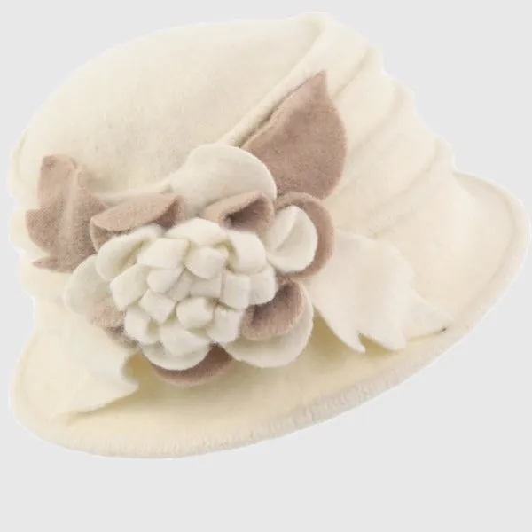 Women Wool Dress Cloche Winter Hat 1920s C020