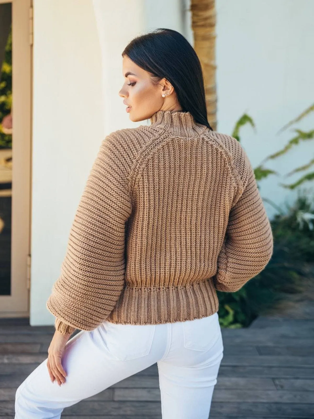 Wool Sweater Stylish Stand Neck Warm Clothes
