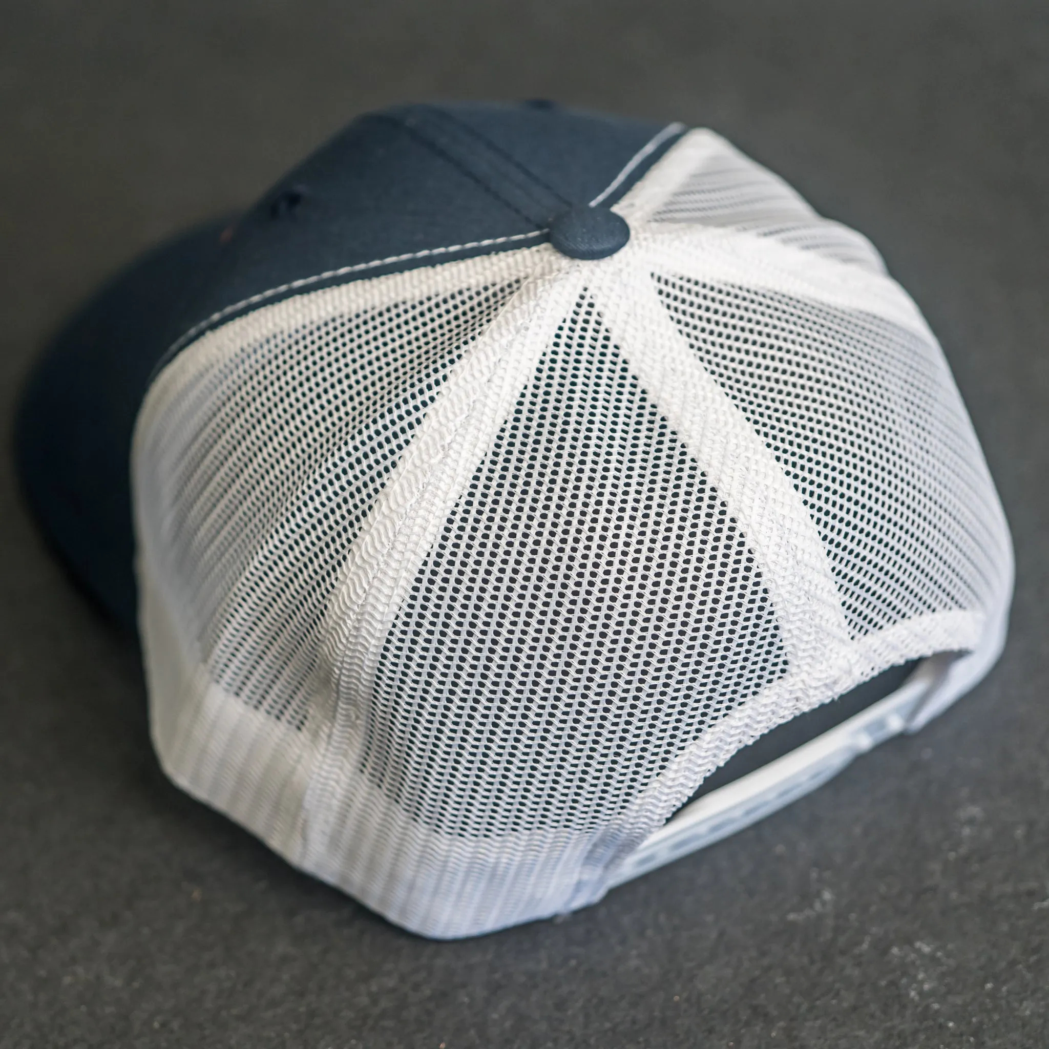 Your Logo on a Leather Patch Trucker Style Hat