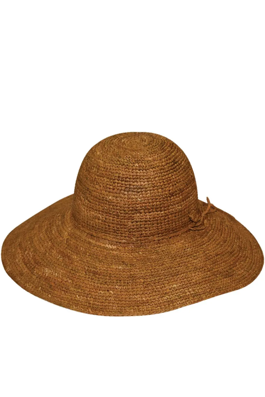 Zuri Handmade Madagascar Hat with Double Knitting in the color of Tobacco